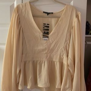 Brand new peplum blouse sheer fabric